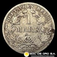 NA1 - ALEMANIA - 1 MARK, 1876 - MONEDA DE PLATA