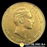 ESPAÑA - 10 PESETAS, 1878 - ALFONSO XII - MONEDA DE ORO