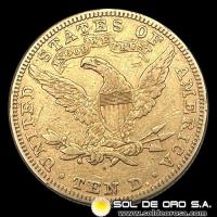 ESTADOS UNIDOS DE AMERICA - 10 DOLLARS, 1881 - DOBLE AGUILA, TIPO LIBERTAD - MONEDA DE ORO