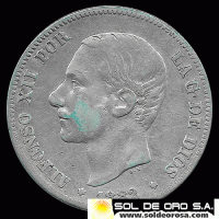 NA2 - ESPANHA - 2 PESETAS - 1882 - ALFONSO XII REY - MONEDA DE PLATA