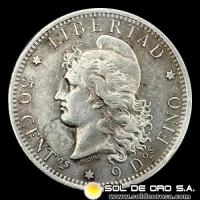 NA1 - ARGENTINA - 50 CENTAVOS, 1882 - MONEDA DE PLATA