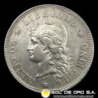 NA1 - ARGENTINA - 20 CENTAVOS - 1883 - MONEDA DE PLATA