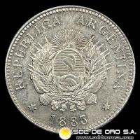 NA1 - ARGENTINA - 20 CENTAVOS - 1883 - MONEDA DE PLATA