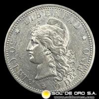 NA1 - ARGENTINA - 50 CENTAVOS, 1883 - MONEDA DE PLATA