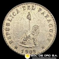 NUMIS - MONEDAS DEL PARAGUAY - 10 CENTAVOS, 1903 - MONEDA DE COBRE Y NIQUEL