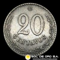 NUMIS - MONEDAS DEL PARAGUAY - 20 CENTAVOS, 1903 - MONEDA DE COBRE Y NIQUEL
