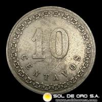 NUMIS - MONEDAS DEL PARAGUAY - 10 CENTAVOS, 1908 - MONEDA DE COBRE Y NIQUEL