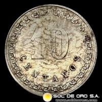 NUMIS - MONEDAS DEL PARAGUAY - 10 CENTAVOS, 1908 - MONEDA DE COBRE Y NIQUEL