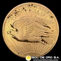 ESTADOS UNIDOS DE AMERICA - 20 DOLLARS, 1908 - DOUBLE EAGLE - MONEDA DE ORO