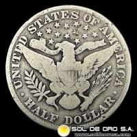 NA3 - ESTADOS UNIDOS DE AMERICA - BARBER HALF DOLLAR, 1909 - MONEDA DE PLATA