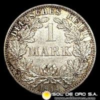 NA1 - ALEMANIA - 1 MARK, 1914 - MONEDA DE PLATA