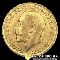 INGLATERRA - SOVEREIGN, LIBRA INGLESA (GEORGE V) - 1915 - MONEDA DE ORO