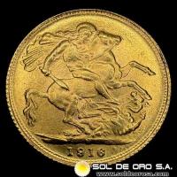AUSTRALIA - SOVEREIGN, LIBRA INGLESA (GEORGE V) - 1916 - MONEDA DE ORO