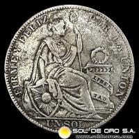 NA4 - REPUBLICA PERUANA - 1 SOL, 1925 - MONEDA DE PLATA
