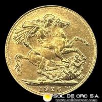 INGLATERRA - SOVEREIGN (GEORGE V), LIBRA INGLESA, 1926 - MONEDA DE ORO