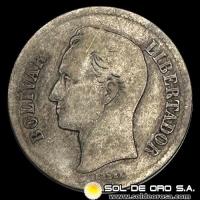 NA4 - REPUBLICA DE VENEZUELA - 2 BOLIVARES, 1929 - MONEDA DE PLATA