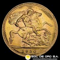 SUDAFRICA - SOVEREIGN, LIBRA INGLESA (GEORGE V) - 1930 - MONEDA DE ORO