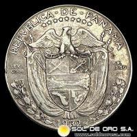 NA4 - PANAMA - 1/2 BALBOA, 1932 - MONEDA DE PLATA