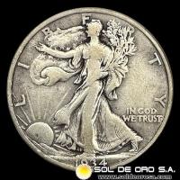 NA3 - ESTADOS UNIDOS DE AMERICA - WALKING LIBERTY HALF DOLLAR, 1934 - MONEDA DE PLATA