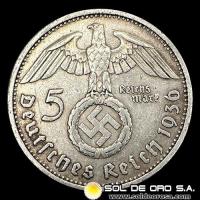 NA1 - ALEMANIA - 5 REICHSMARK, 1936 - BERLIN - MONEDA DE PLATA