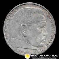 NA1 - ALEMANIA - 2 REICHSMARK, 1939 - MONEDA DE PLATA