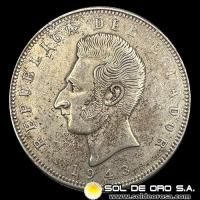 NA2 - REPUBLICA DEL ECUADOR - 5 SUCRES, 1943 - MONEDA DE PLATA