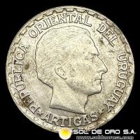 NA4 - URUGUAY - 50 CENTESIMOS, 1943 - MONEDA DE PLATA