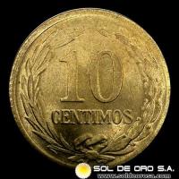 NUMIS - MONEDAS DEL PARAGUAY - 10 CENTIMOS, 1944 - MONEDA DE ALUMINIO Y BRONCE