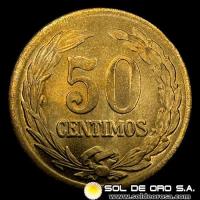 NUMIS - MONEDAS DEL PARAGUAY - 50 CENTIMOS, 1944 - MONEDA DE ALUMINIO Y BRONCE