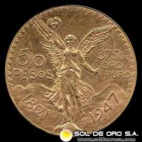 MEXICO - 50 PESOS, 1947 - MONEDA DE ORO