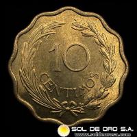NUMIS - MONEDAS DEL PARAGUAY - 10 CENTIMOS, 1953 - MONEDA DE COBRE, NIQUEL Y ZINC