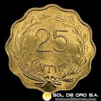 NUMIS - MONEDAS DEL PARAGUAY - 25 CENTIMOS, 1953 - MONEDA DE COBRE, NIQUEL Y ZINC