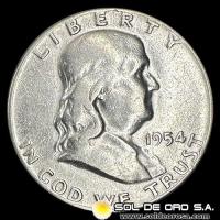 NA3 - ESTADOS UNIDOS DE AMERICA - FRANKLIN HALF DOLLAR, 1954 - MONEDA DE PLATA