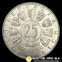 NA1 - AUSTRIA - 25 SCHILLING, 1955 - MONEDA DE PLATA