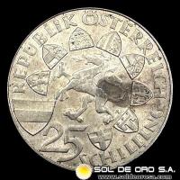 NA1 - AUSTRIA - 25 SCHILLING, 1959 - MONEDA DE PLATA