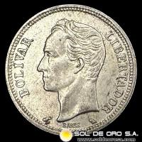 NA4 - REPUBLICA DE VENEZUELA - 1 BOLIVAR, 1960 - MONEDA DE PLATA