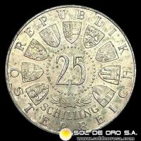 NA1 - AUSTRIA - 25 SCHILLING, 1961 - MONEDA DE PLATA