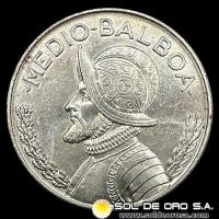 NA4 - PANAMA - 1/2 BALBOA, 1962 - MONEDA DE PLATA