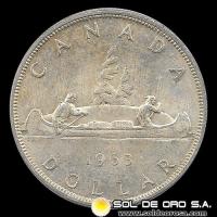 NA2 - CANADA - 1 DOLLAR, 1963 - MONEDA DE PLATA
