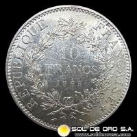 NA3 - FRANCIA - 10 FRANCS, 1965 - MONEDA DE PLATA