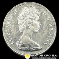 CANADA - 1 DOLLAR, 1967 - CONFEDERATION CENTENNIAL - ELIZABETH II - MONEDA DE PLATA