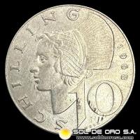 NA1 - AUSTRIA - 10 SCHILLING, 1968 - MONEDA DE PLATA