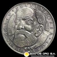 ALEMANIA - 5 MARK - 1968 - Subject: 83 th Anniversary - Death of Max Pettenkofer - MONEDA DE PLATA