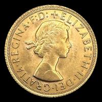 INGLATERRA - SOVEREIGN, LIBRA INGLESA, 1968 - MONEDA DE ORO