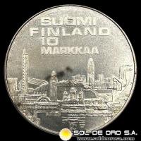 NA3 - FINLANDIA - 10 MARKKAA, 1971 - X CAMPEONATO DE EUROPA DE ATLETISMO - MONEDA DE PLATA