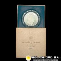 53 - PANAMA - 20 BALBOAS, 1972 - SIMON BOLIVAR - MONEDA DE PLATA