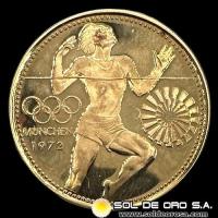 72 - PARAGUAY - PM 73 - 1.500 GUARANIES, 1972 - Motivo: OLIMPIADAS MUNICH 1972 (RUNNER) - MONEDAS CONMEMORATIVAS DE ORO