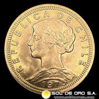 REPUBLICA DE CHILE - 100 PESOS - 1973 - MONEDA DE ORO