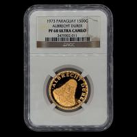 STAL - PARAGUAY - PM 109 - 1.500 GUARANIES, 1973 - Motivo: ALBRECHT DURER - MONEDAS CONMEMORATIVAS DE ORO