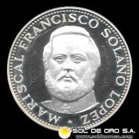 	NUMIS - PARAGUAY - PM 89 - 150 GUARANIES, 1973 -Motivo: MARISCAL FRANCISCO SOLANO LOPEZ - MONEDAS CONMEMORATIVAS DE PLATA